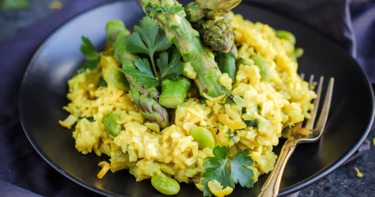 MUSHROOM & ASPARAGUS LEMON RISOTTO