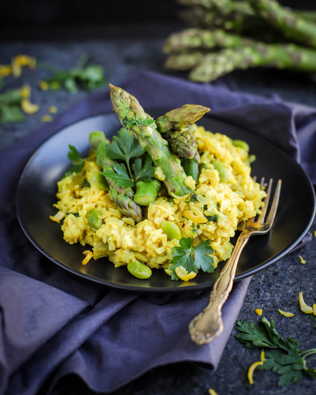 MUSHROOM & ASPARAGUS LEMON RISOTTO