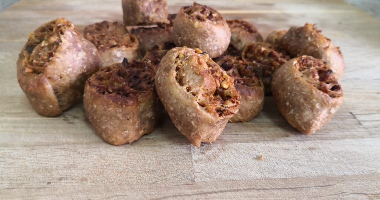SUN-DRIED TOMATO & BASIL PESTO PINWHEELS